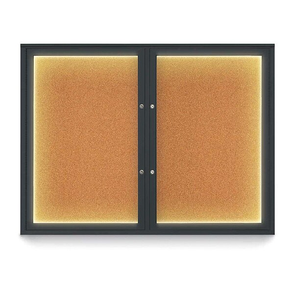 Corkboard, 48"x36", Cork/Black