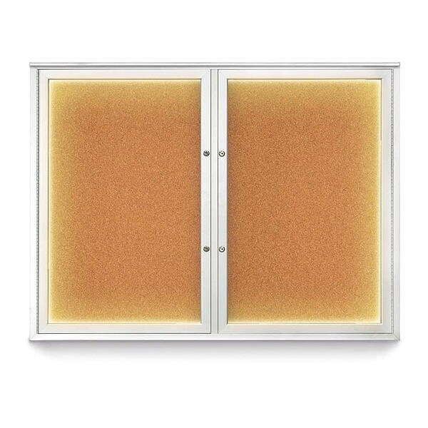Corkboard, 48"x36", Cork/Satin