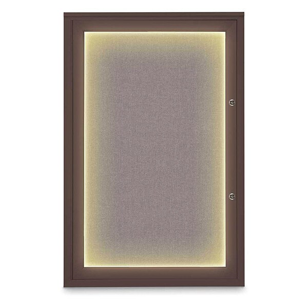 Corkboard, 24"x36", Surf/Bronze