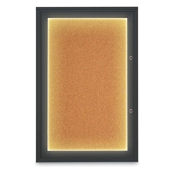 Corkboard, 24"x36", Cork/Black