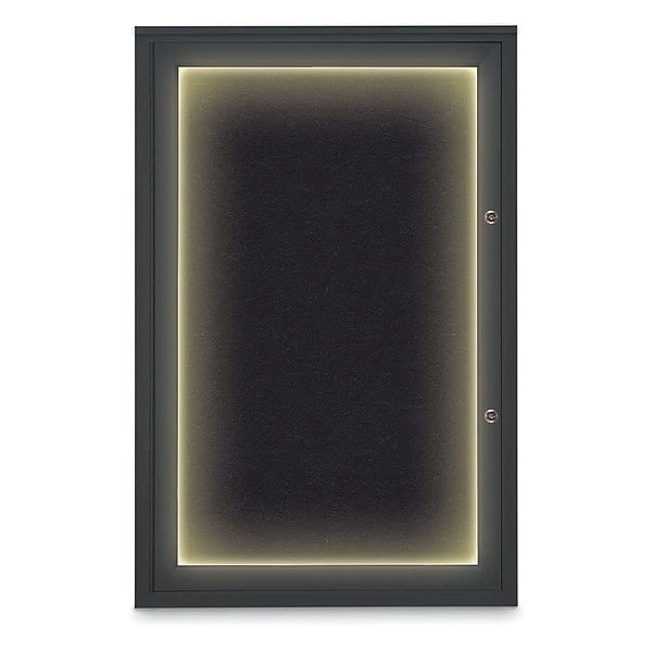 Corkboard, 24"x36", Rubber/Black