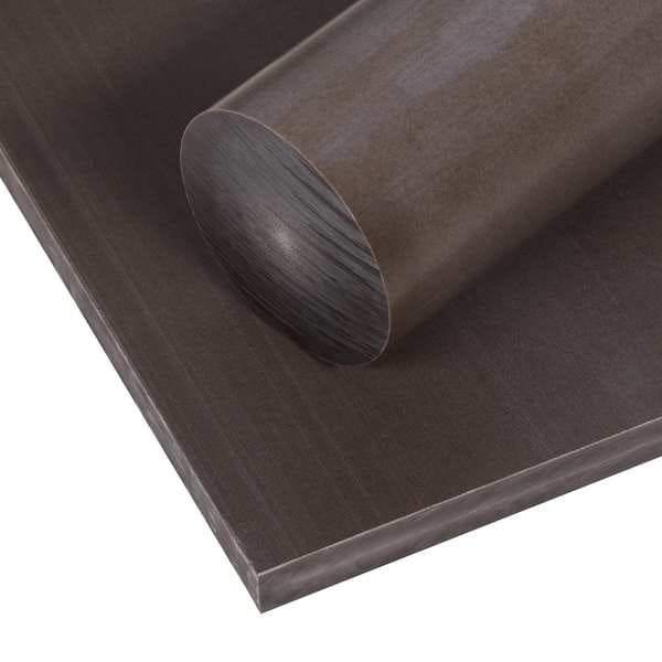 AcetalHomopolyRod, 3"Dia, 1"L, Brown