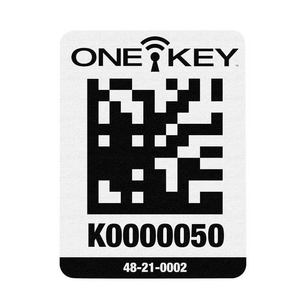 ONE-KEY Asset ID Tag for Large Plastic Surfaces, PK100