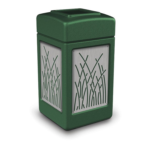 42 gal Square Outdoor Can, Green