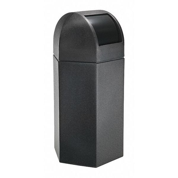 50 gal. Trash Can, Black