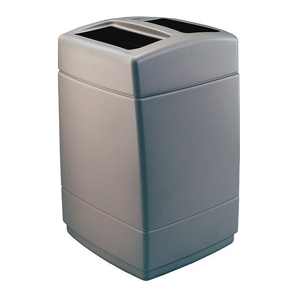 55 gal Square Outdoor Can, Charcoal