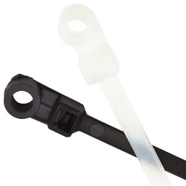 Cable Tie, 15 in L, 4 in Max Bundle Dia., Black, Nylon 6/6, 50 lb Strength, 500 PK