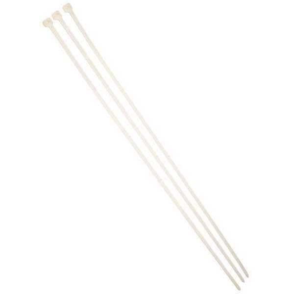 Cable Tie, 15 in L, 4 in Max Bundle Dia., Natural, Nylon 6/6, 50 lb Strength, 1000 PK