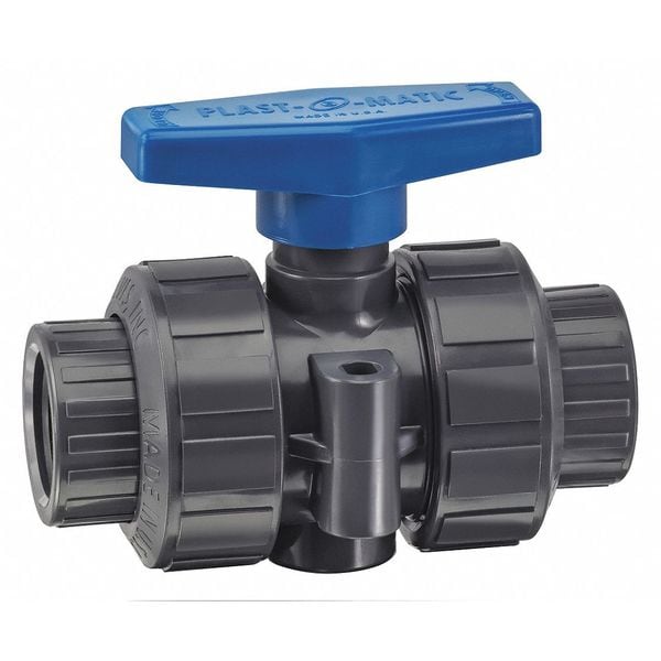 Manual Ball Valve, PVC, 2", Fkm, Socket