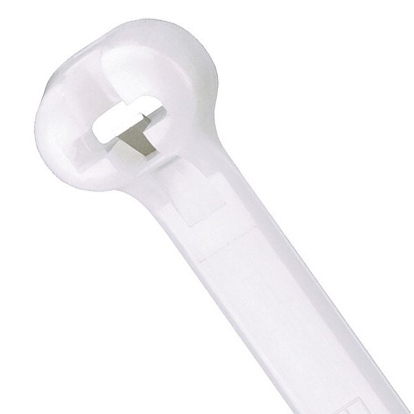 Cable Tie, 12 in L, 3 in Max Bundle Dia., Natural, Nylon 6/6, 120 lb Strength, 250 PK