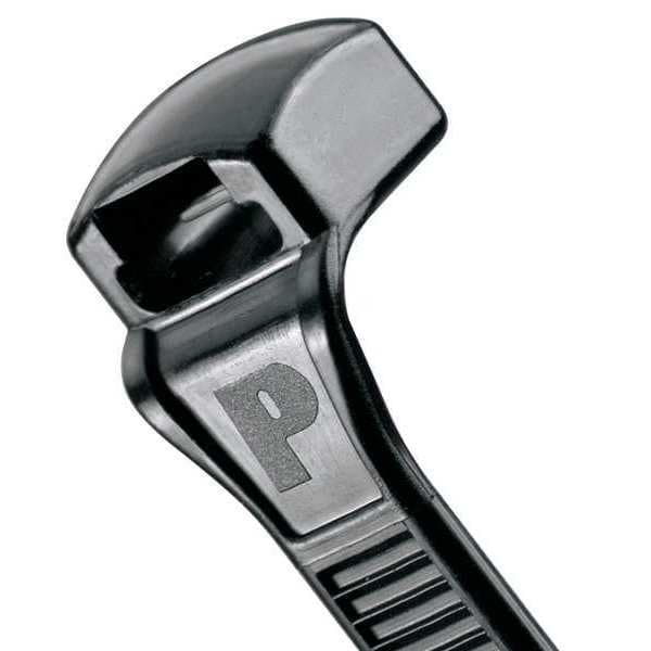 Cable Tie, 6 in L, 1-1/2 in Max Bundle Dia., Black, Nylon 6/6, 40 lb Strength, 1000 PK