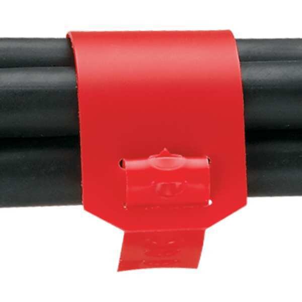 Cable Tie, 15.3"L, Polyethylene, Red, PK50