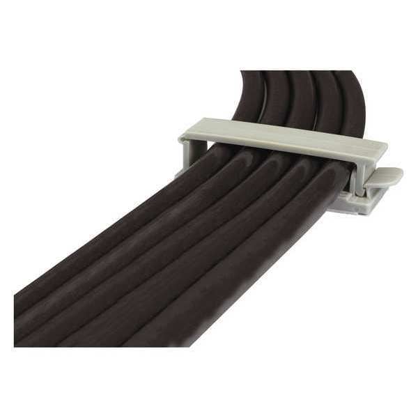 Cable Clip, Nylon 6/6, Gray, 2.48 in L, 100 PK