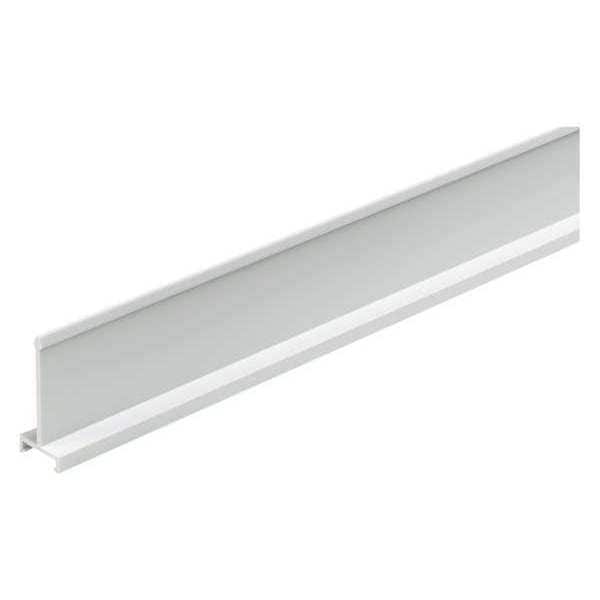 6' Solid Divider Wall, 2" H, PVC, White