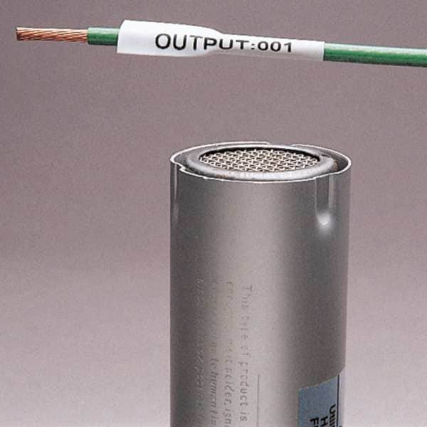 Heat Shrink Label, 3:1 I.D. Shrink Ratio, 1 in I.D. Before Shrinking, White, 0.44 in, 1000 PK