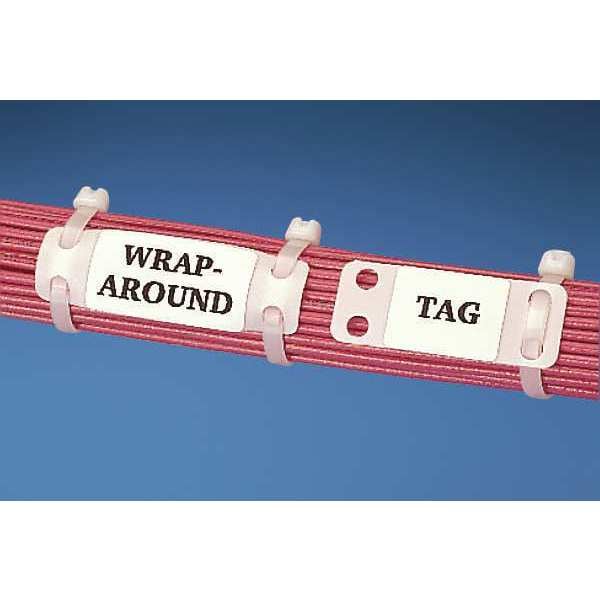 Marker Plate, 1.5"x0.75", White, PK1000