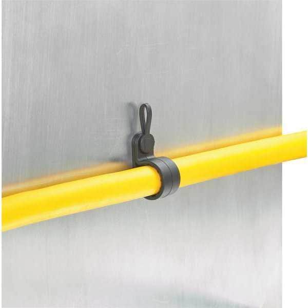 Cable Clamp, 1.12 in Bundle Dia., Black, 100 PK