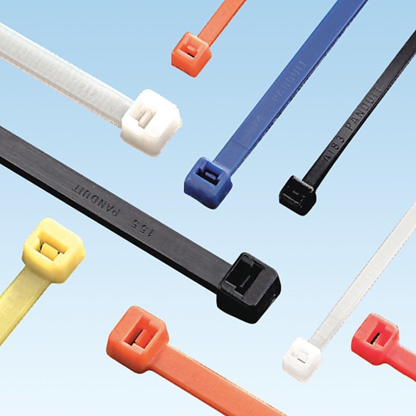 Cable Tie, 7-1/2 in L, 1.88 in Max Bundle Dia., Blue, Nylon 6/6, 50 lb Strength, 100 PK