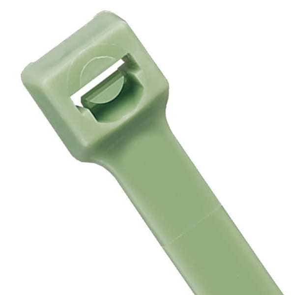 Cable Tie, 12 in L, 3 in Max Bundle Dia., Green, Polypropylene, 50 lb Strength, 250 PK