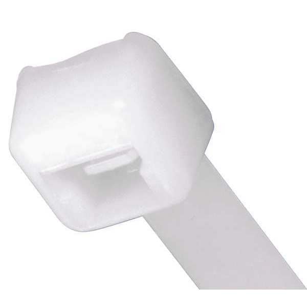 Cable Tie, 12 in L, 3 in Max Bundle Dia., Natural, Nylon 6/6, 120 lb Strength, 50 PK