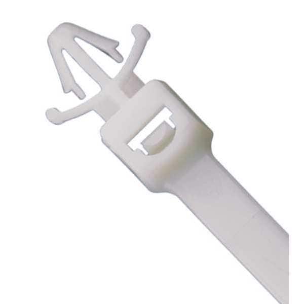 Cable Tie, 8 in L, 1-3/4 in Max Bundle Dia., Natural, Nylon 6/6, 50 lb Strength, 500 PK