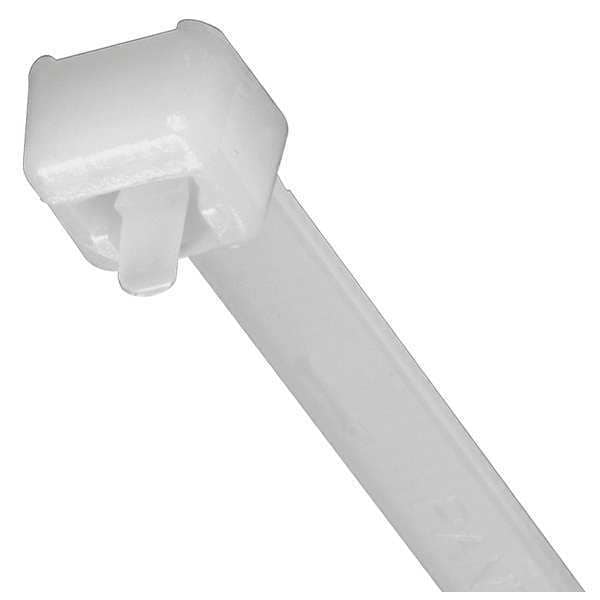 Cable Tie, 11-1/2 in L, 3 in Max Bundle Dia., Natural, Nylon 6/6, 50 lb Strength, 100 PK