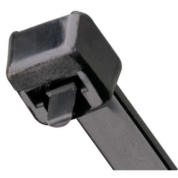 Cable Tie, 14-1/2 in L, 4 in Max Bundle Dia., Black, Nylon 6/6, 80 lb Strength, 50 PK