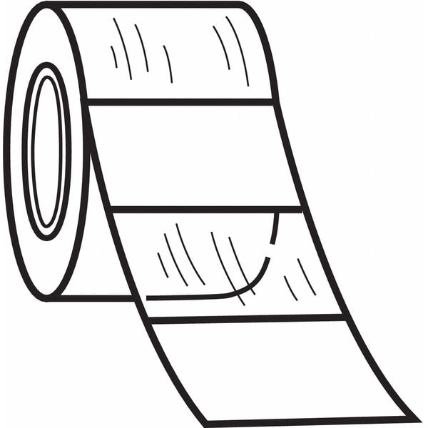 Thermal Transfer Label, White, Labels/Roll: 100