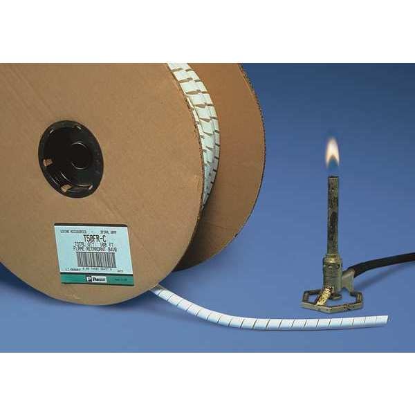 Spiral Wrap, 5 in Max Bundle Dia., 100 ft, Polyethylene, Natural