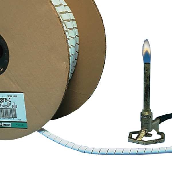 Spiral Wrap, 6 in Max Bundle Dia., 100 ft, Polyethylene, Off White