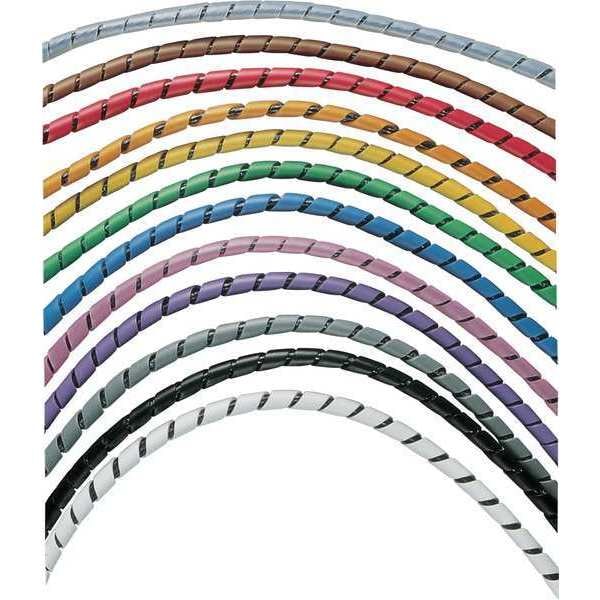Spiral Wrap, 4-1/2 in Max Bundle Dia., 100 ft, Polyethylene, Black