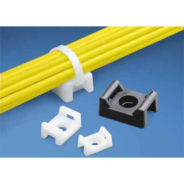 5/8" L, 7/16" W, natural Plastic Cable Tie Mount, Locking Style: Not Applicable, PK100