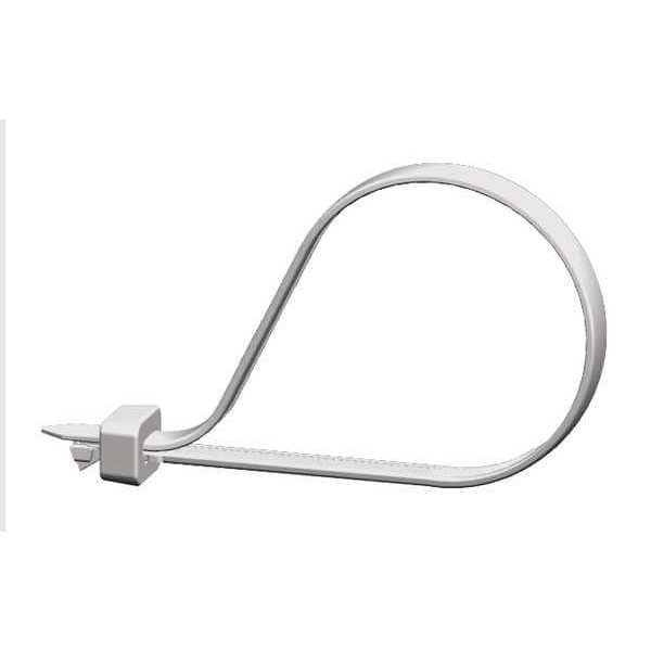Cable Tie, 4 in L, 0.78 in Max Bundle Dia., Natural, Nylon 6/6, 18 lb Strength, 100 PK