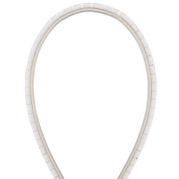 Spiral Wrap, 4-1/2 in Max Bundle Dia., 100 ft, Polyethylene, Off White