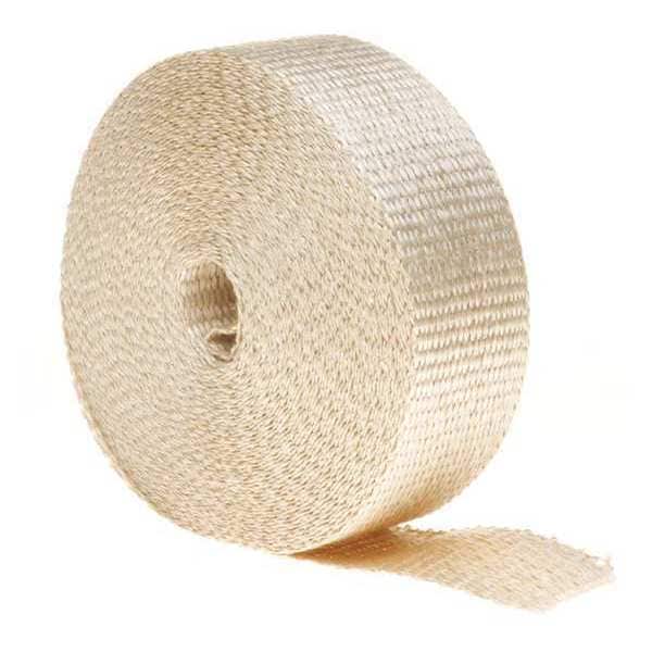 Braided Cable Wrap, 2 in Max Bundle Dia., 50 ft, Fiberglass, Off White