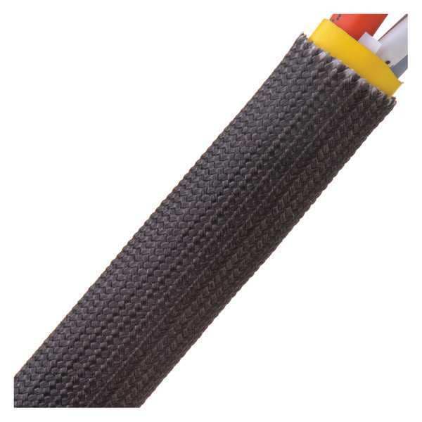 Fiberglass Sleeving, Coated, 3/8", Black
