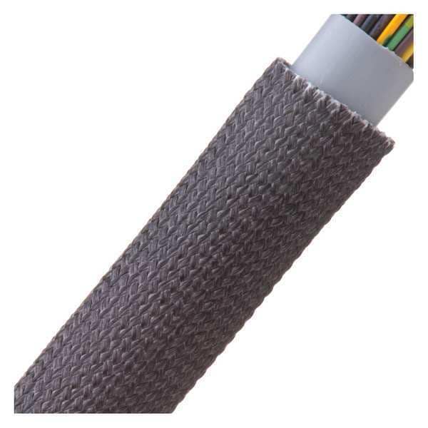Fiberglass Sleeving, Coated, 1/2", Black