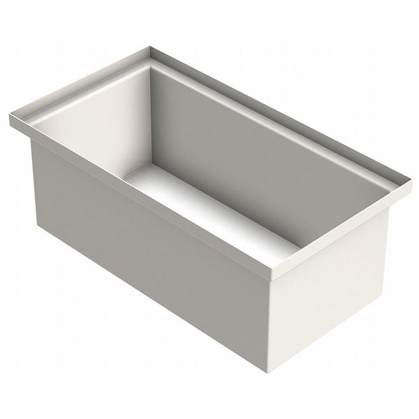 ProChem Storage Tank, Open Top, Rectangular, Nat LDPE, 86 Gal