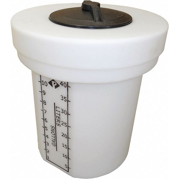 Solid Top Process Tank Nat LDPE 10 Gal