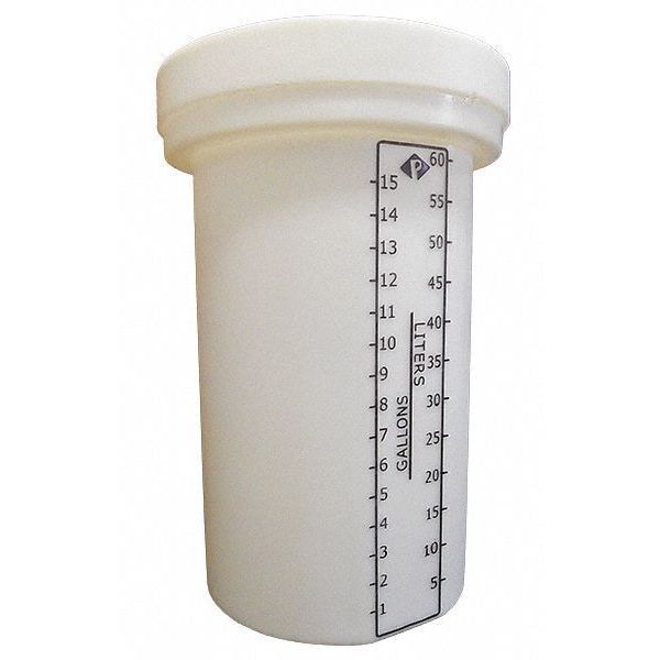 Solid Top Process Tank Nat LDPE 15 Gal