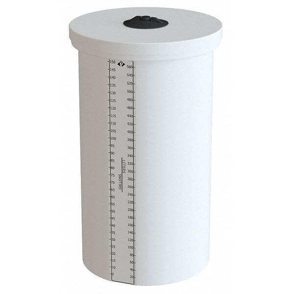 Solid Top Process Tank Nat LDPE 150 Gal
