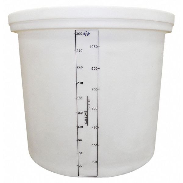 Solid Top Process Tank Nat LDPE 300 Gal