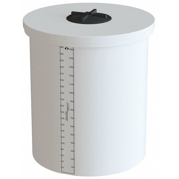 Solid Top Process Tank Nat LDPE 400 Gal