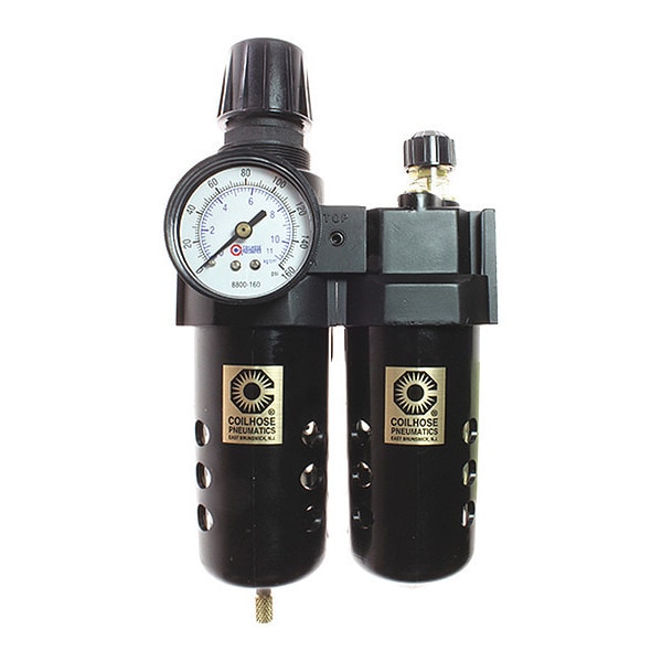 F/R/L Trio W/Automatic Drain Gage 0-60PSI 3/4"