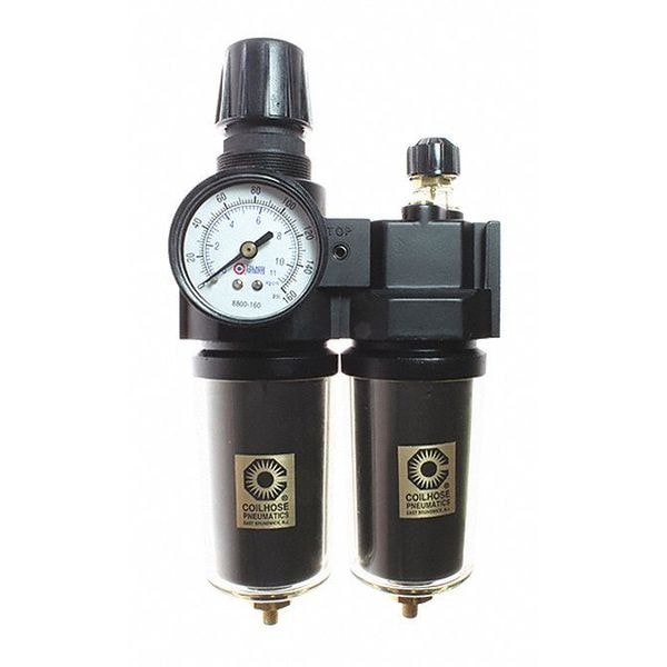 F/R/L Trio W/Drain Gage Metal Bowl 5 Micron Elemnt 1/2"