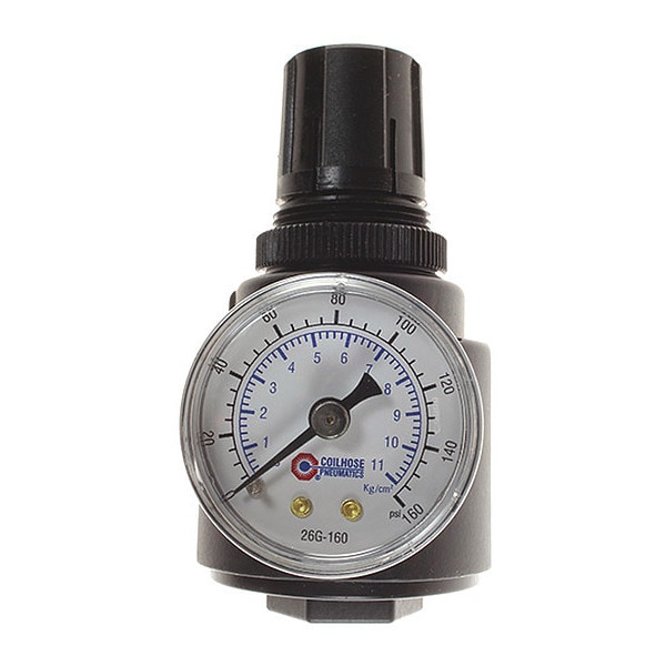 Regulator W/Gauge Panel Mount 1/4"