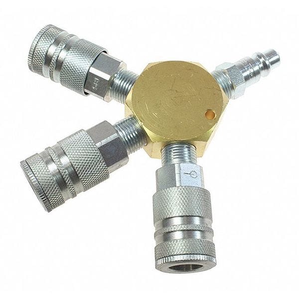 Flat Mnfld 3/8" Indl. Interchange 3Port
