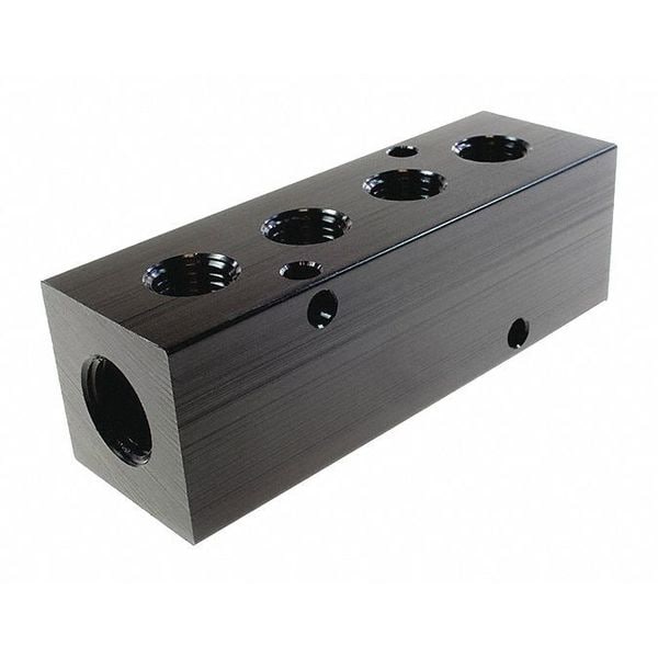 AL Manifold 3/8" In x 1/4" Out 4 Port