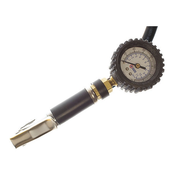 Dial Inflator 0-160PSI Chuck 12" Hose