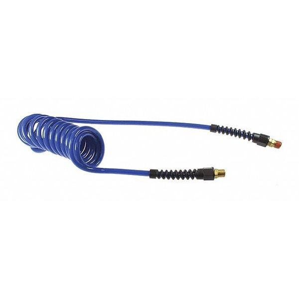 Flexcoil 1/4" ID x 50' 1/4" MPT Rdg/Swivel Blue